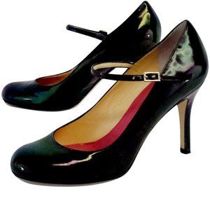 Kate Spade Iridescent Black Mary Jane Pumps Size 9